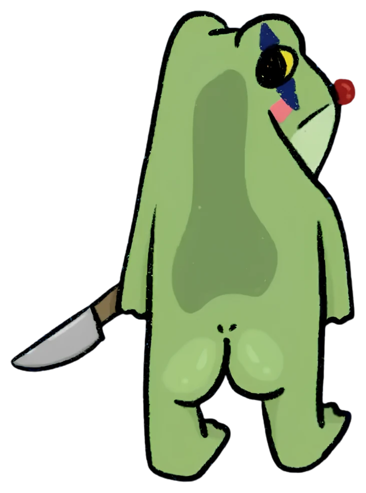 Fong in side profile, calm expression, a knife tucked behind his back
