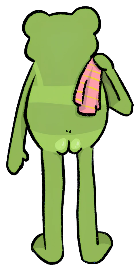 Fong seen from behind, walking away with a towel over his shoulder